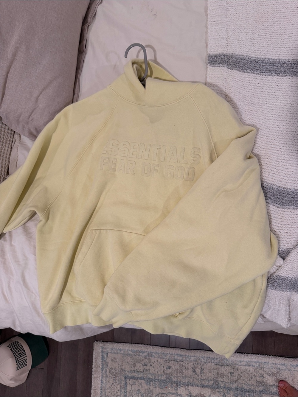 Fear of God Essentials Pale Yellow Crewneck Sweatshirt